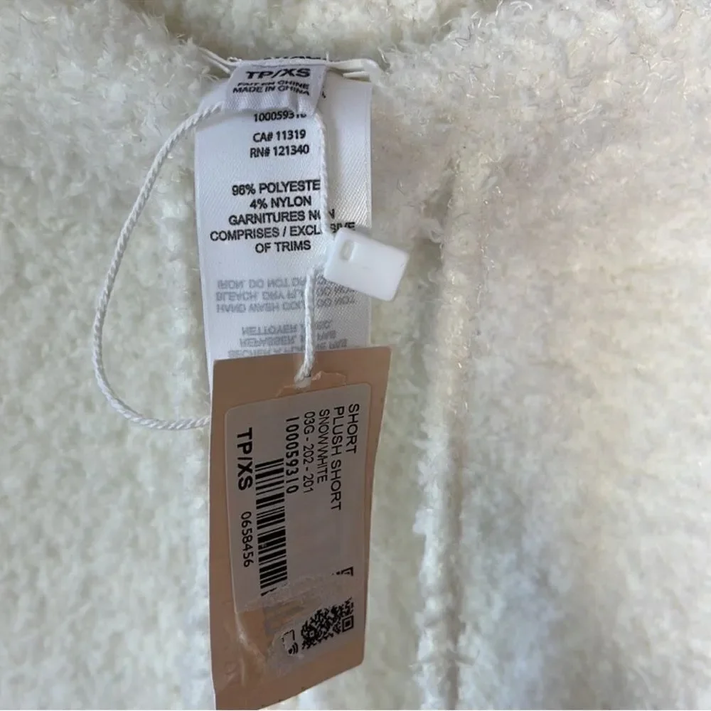 NWT Garage White Soft Fuzzy Shorts